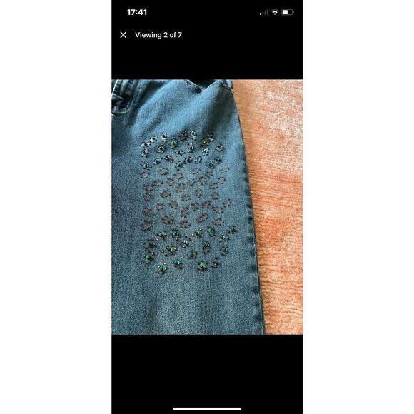 CJ Blue Jeans Women's 14, Sequin - Picture 6 of 7